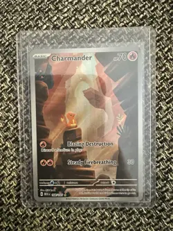 Charmander 168/165 Scarlet & Violet 151 2023 Illustration Rare IR Pokemon TCG - Image 3