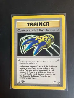 Pokemon Neo Destiny 1st Edition Trainer Counterattack Claws 97/105 Non-Holo NM - Image 1
