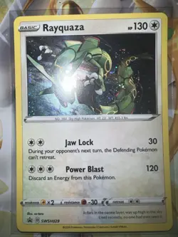 Pokemon TCG Rayquaza - SWSH029 Sword & Shield Black Star Promo NM W/Swirl - Image 1