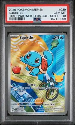 Squirtle 039 - Pokemon First Partner Illustration Series 1 Promo - PSA 10 - Image 1