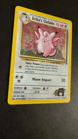 Pokemon TCG - Erika's Clefable Holo Rare 3/132-Excellent Condition-Gym Heroes - Image 3