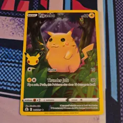 Pikachu 005/025 Celebrations Holo Full Art Pokemon Card - Image 1