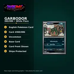 Pokemon White Flare Garbodor 060/086 Pokeball Holo English TCG NM - Image 1