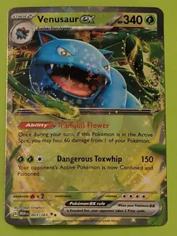 Pokemon TCG - Venusaur ex - Double Rare SV: Scarlet & Violet 151 003/165 - Image 1