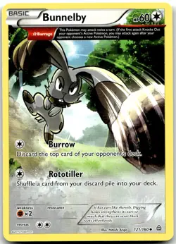 Pokemon Bunnelby Primal Clash PRC #121/160 Uncommon LP BUY 2, 1 FREE! - Image 1