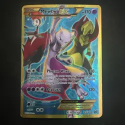 Pokemon Mewtwo EX Full Art 163/162 Secret Rare Holo BREAKthrough Card - Image 1