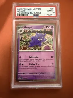 Pokemon 2025 Gengar 094/165 Cosmos Holo 151 GEM MINT PSA 10 - Image 1