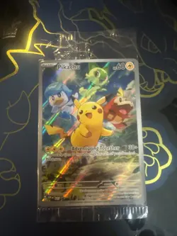 Pokemon TCG Pikachu SVP 027 Paldea Evolved Black Star Promo New Sealed - Image 1
