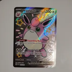 Wigglytuff ex 222/091 Shiny Ultra Rare Paldean Fates Pokemon NM - Image 1