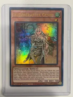 Witchcrafter Genni MAMA-EN023 Yu-Gi-Oh! TCG Ultra Rare 1st Edition FOIL - Image 1