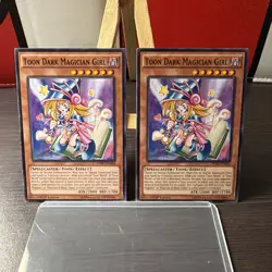X2 Yugioh Toon Dark Magician Girl DPBC-EN044 Common 1st Ed LP + BONUS HOLO - Image 1