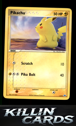 Pikachu 6/10 Pokemon Common EX Trainer Kit 1: Latias & Latios Card LP - Image 1