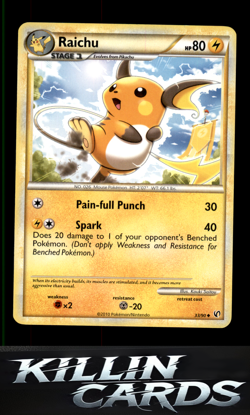 Raichu 33/90 Pokemon Uncommon Undaunted Card LP - Image 1