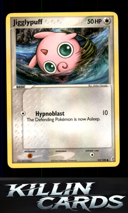 Jigglypuff 53/100 Pokemon Common Crystal Guardians Card LP - Image 1