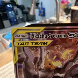Pokemon Pikachu & Zekrom GX TAG TEAM Full Art Promo Holo SM168 SM Card - Image 3