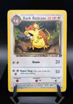 Dark Raticate 51/82 Pokemon Card Team Rocket Vintage Wotc Unlimited Mp/Hp - Image 1