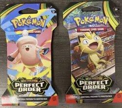 2 Pack Pokemon TCG Perfect Order Sleeved Booster Pack 10 Cards Pack English - Image 1