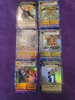 Digimon Holo 6 Card Lot 4 1st Edition Cards - Image 1
