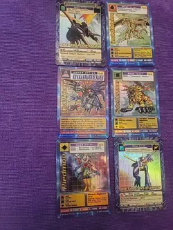 Digimon Holo 6 Card Lot 4 1st Edition Cards - Image 2