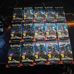 15 Packs Pokemon TCG Trick or Trade Booster Packs 2024 Halloween Card Lot Bundle - Image 1