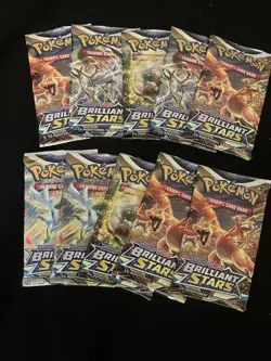 Pokemon - Brilliant Stars - Booster Pack lot of 10 - Image 1