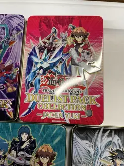 YuGiOh Duelist Pack Collection Tins 5 Pc Empty NO CARDS Lot - Image 5