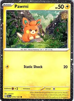 Pawmi (Cosmo Foil) 074/193 Holo Promo Miscellaneous Cards & Products Pokemon NM - Image 2