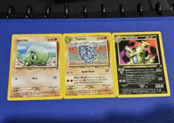 Pokemon Neo Discovery Tyranitar 31/75 Larvitar 57/75 Pupitar 45/75 NonHolo NM/M - Image 1