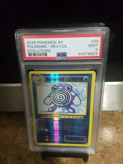 2016 Pokemon Xy Poliwhirl Rev Foil Evolutions Psa 9 - Image 2