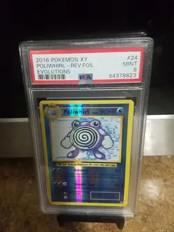 2016 Pokemon Xy Poliwhirl Rev Foil Evolutions Psa 9 - Image 3