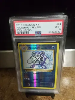 2016 Pokemon Xy Poliwhirl Rev Foil Evolutions Psa 9 - Image 4