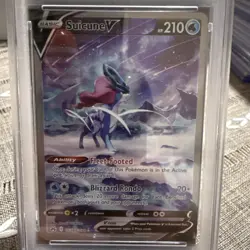 2023 Pokemon SWSH Suicune V Ultra Rare Holo Crown Zenith GG38 PSA 9 - Image 2