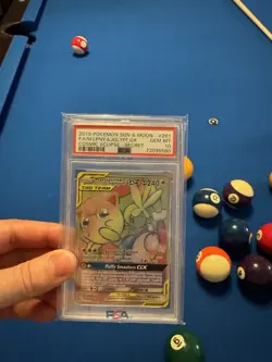 2019 Pokemon Cosmic Eclipse #261 Mega Lopunny & Jigglypuff GX FA Secret PSA 10 - Image 1