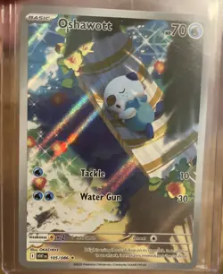 Oshawott 105/086 Sv: White Flare Illustration Rare Holo 70 HP 30 Attack Pokemon… - Image 2