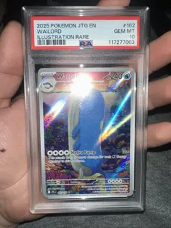 Pokemon TCG Wailord 162/159 Journey Together Illustration PSA 10 - Image 1