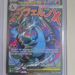 Pokemon Mega Charizard X EX 023 Me: Mega Evolution Promo Full Art Holo 360 HP - Image 1