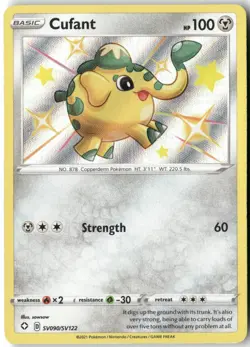 Cufant, Pokemon Shining Fates: Shiny Vault Shiny Holo Rare, SV090/SV122 NM - Image 1