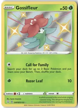 Gossifleur, Pokemon Shining Fates: Shiny Vault Shiny Holo Rare, SV010/SV122 NM - Image 1