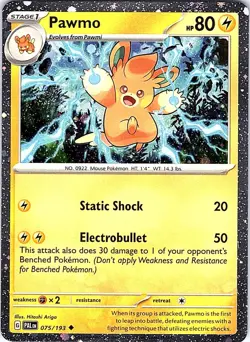 Pawmo (Cosmo Foil) 075/193 Holo Promo Miscellaneous Cards & Products Pokemon NM - Image 2