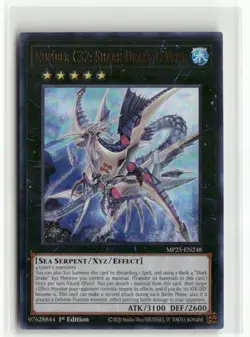 Yugioh Number C32: Shark Drake LeVeiss MP25-EN248 Ultra Rare NM 1st Ed - Image 1