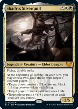 1 x Shadrix Silverquill - Foil - Strixhaven: School of Mages - Light Play - MTG - Image 1