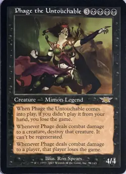 Phage the Untouchable 78 Rare Legions Magic: The Gathering LP - Image 1