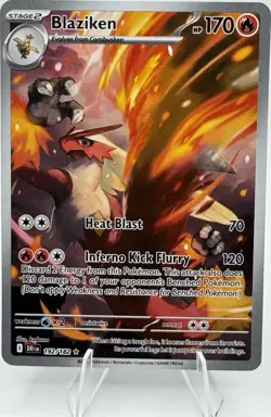 Pokemon TCG Blaziken 192/182 Destined Rivals Illustration Rare Holo Stage 2 EN - Image 1