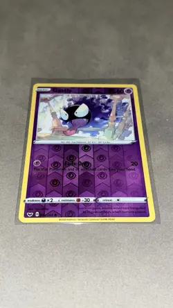 Pokemon Sword & Shield SWSH Base REVERSE HOLO FOIL Gastly 083/202 Card TCG - Image 2