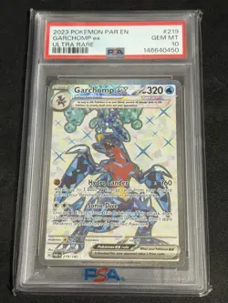 Pokemon TCG Paradox Rift Garchomp ex #219/182 Ultra Rare PSA 10 GEM MINT - Image 1