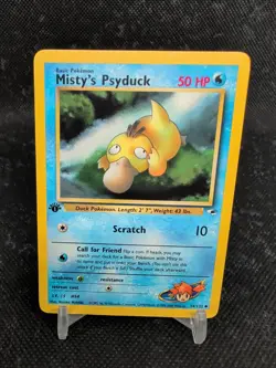 2000 Pokemon Gym Heroes 1st Edition 54/132 Misty's Psyduck - Image 1