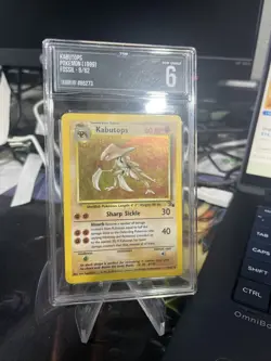 Pokemon TCG Kabutops Fossil 9 Holo Unlimited Rare Holo TSG Grade 6 - Image 1