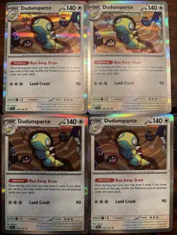 (4) Pokemon TCG Dudunsparce 129/162 Holo LOT! Temporal Forces - Image 1
