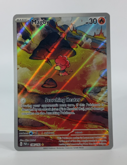 2023 Pokemon Magby 186/182 SV04: Paradox Rift Illustration Rare-Secret Rare NM - Image 1
