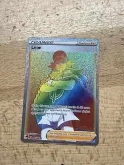Pokemon Leon 195/185 Vivid Voltage Full Art Secret Rare Holo - Image 1